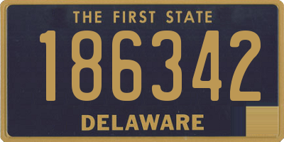 DE license plate 186342