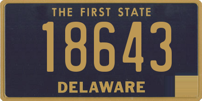 DE license plate 18643