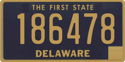 DE license plate 186478