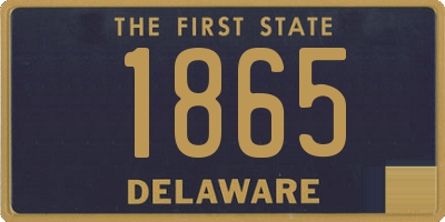 DE license plate 1865