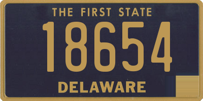 DE license plate 18654