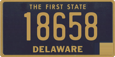 DE license plate 18658