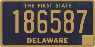 DE license plate 186587