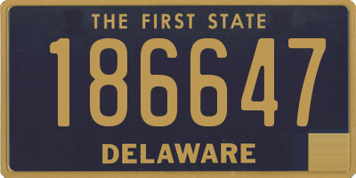 DE license plate 186647