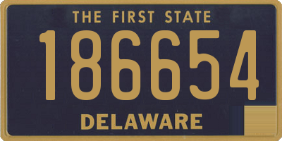 DE license plate 186654
