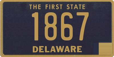 DE license plate 1867
