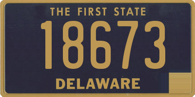 DE license plate 18673