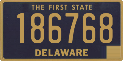 DE license plate 186768