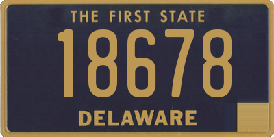 DE license plate 18678