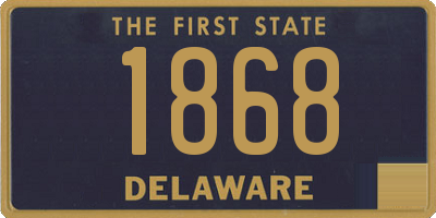 DE license plate 1868