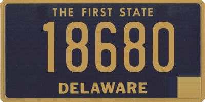 DE license plate 18680