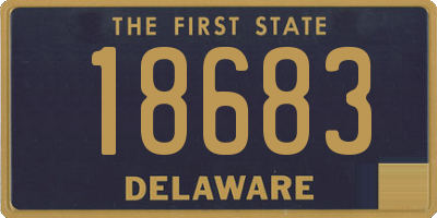 DE license plate 18683