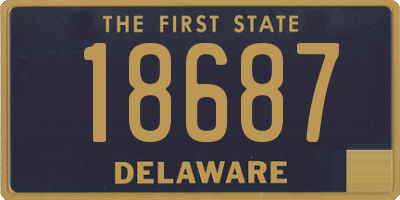 DE license plate 18687