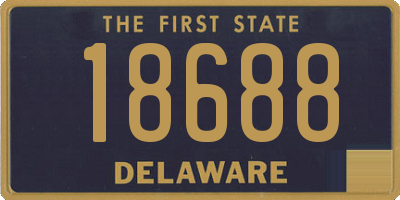 DE license plate 18688