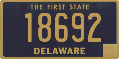 DE license plate 18692