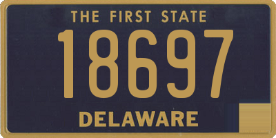 DE license plate 18697