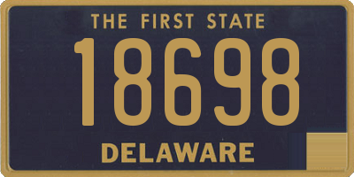 DE license plate 18698