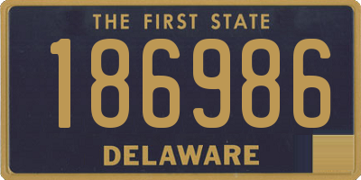 DE license plate 186986
