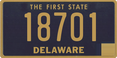 DE license plate 18701