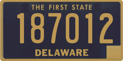 DE license plate 187012