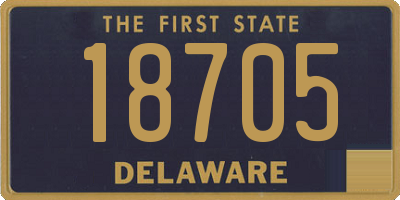 DE license plate 18705