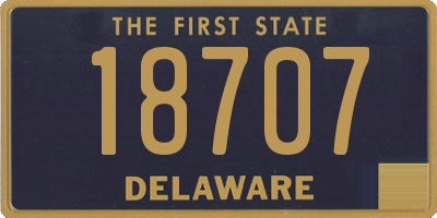 DE license plate 18707