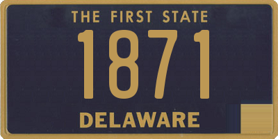 DE license plate 1871