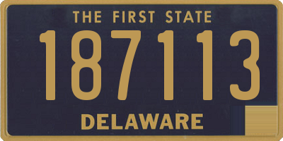 DE license plate 187113