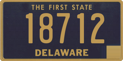 DE license plate 18712