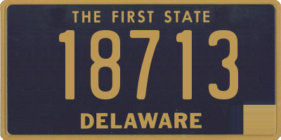 DE license plate 18713