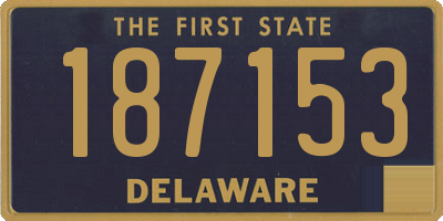 DE license plate 187153