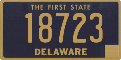 DE license plate 18723