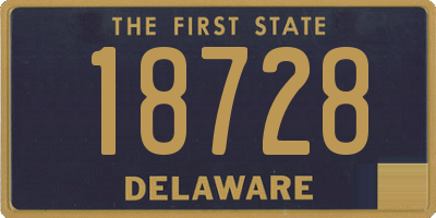 DE license plate 18728