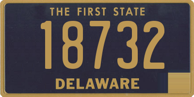 DE license plate 18732