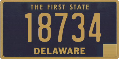 DE license plate 18734