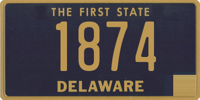 DE license plate 1874