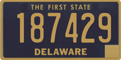 DE license plate 187429