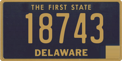 DE license plate 18743