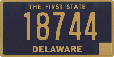 DE license plate 18744