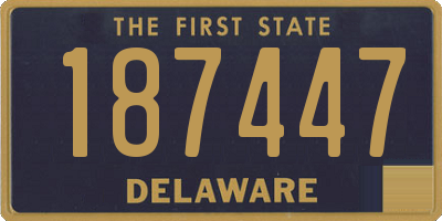 DE license plate 187447