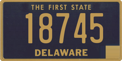 DE license plate 18745