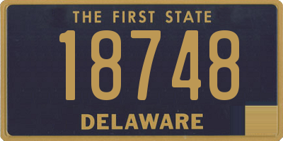 DE license plate 18748