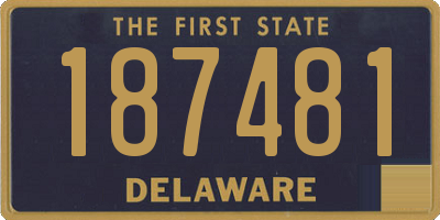 DE license plate 187481