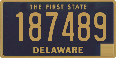 DE license plate 187489