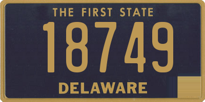 DE license plate 18749