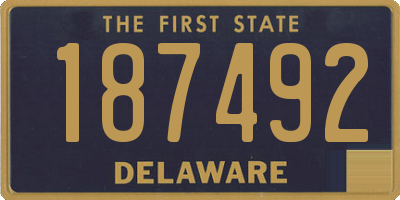 DE license plate 187492