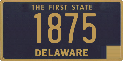 DE license plate 1875