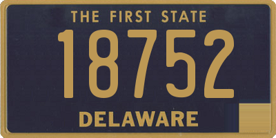 DE license plate 18752