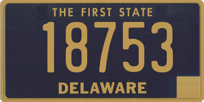 DE license plate 18753
