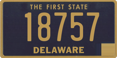 DE license plate 18757